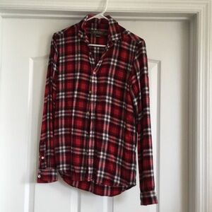 Zara Red and Black Plaid Men's Shirt